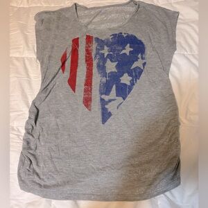 Motherhood Maternity Short Sleeve America Heart Shirt